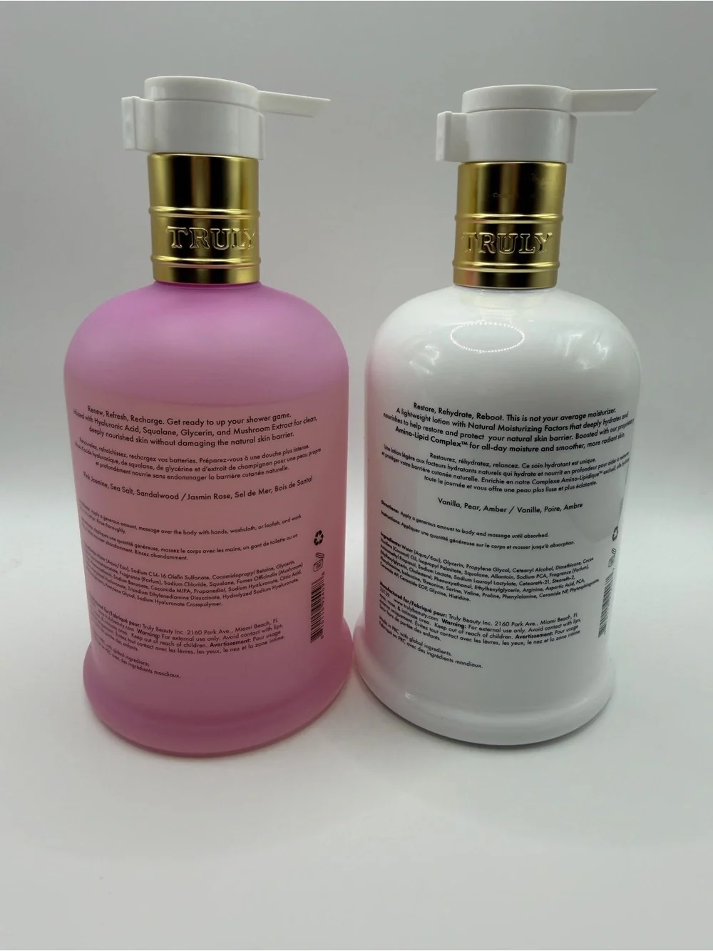 TRULY Smooth Legend Body Wash & Vanilla Baby Body Lotion Set 15 oz New